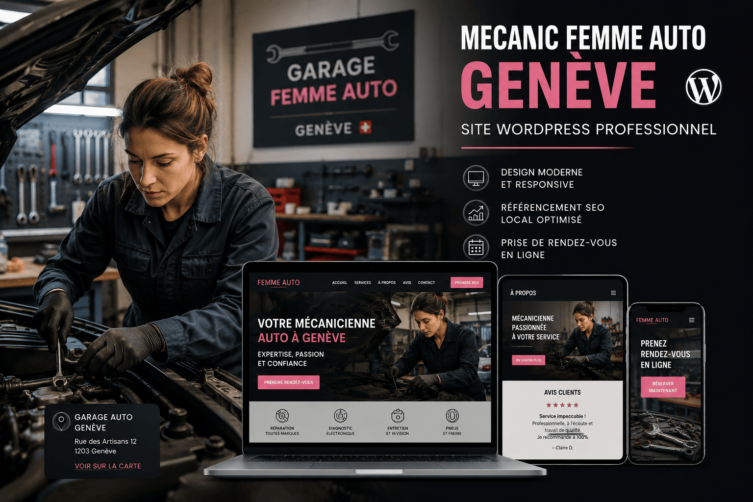 Comment faire un site WordPress à Genève avec un design moderne, un référencement SEO optimisé et une création professionnelle adaptée aux entreprises locales genevoises.